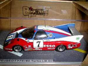 BZ 1/43 WM Peugeot プジョーP79/80ターボ NO7 ルマン 1980