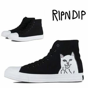 正規品 RIPNDIP リップンディップ LORD NERMAL HIGH-TOP SHOES BLACK ブラック シューズ ハイカット スニーカー　CONVERSE NIKE 22.5cm