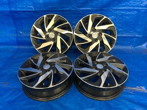 MK32S　スペーシアカスタム　純正アルミホイールセット　センターキャップ付　15×4.5J　+45　PCD100　4H 棚　コンテナ　保 500821