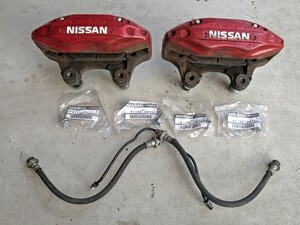 日産　ブレーキ　フロント キャリパー　４POT　 スカイライン　 R32 R33 R34　シルビア　 S15 S14 スミトモ　中古品　付属品あり