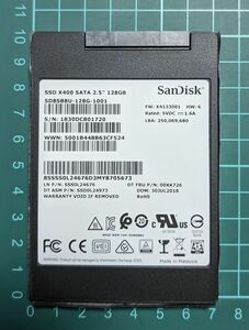 【送料無料】SanDisk SD8SB8U128G1001 128GB SATA SSD【短使用品】【動作品】(B1)