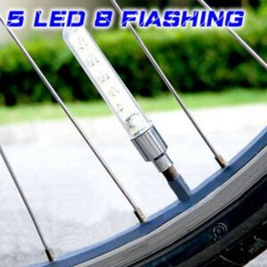 バブルライト 自転車 ランダム発光 5ＬED電球 明るい 前後2個セット サイクリング クロスバイク 通勤 通学 交通安全 夜 簡単取付 カラフル