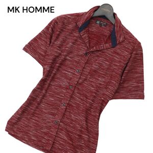 MK HOMME ミッシェルクラン オム 春夏 半袖 【メランジ 霜降り】 シャツ Sz.46　メンズ　C4T03286_4#A