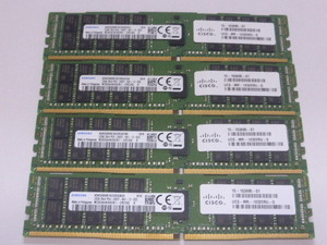 メモリ サーバーパソコン用 Samsung DDR4-2400 (PC4-19200) ECC Registered 32GBx4枚 合計128GB 起動確認済です M393A4K40CB1-CRC0Q①