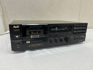 【通電確認品】A&D ステレオカセットデッキ 現状品 アカイ 