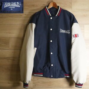 F2Y/R6.6-2　ユーロ古着　LONSDALE LONDON　ロンズデールロンドン　スタジャン　アワードジャケット　バーシティジャケット　刺繍ロゴ　