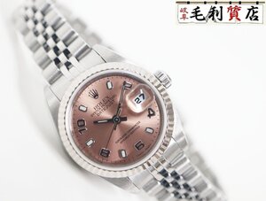 ロレックス ROLEX デイトジャスト 79174 ピンクアラビック ホワイトゴールド F番 自動巻き レディース 【中古】 時計