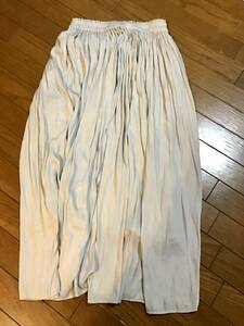 美品【UNIQLO/ユニクロ】シフォンロングスカート/S★グレー★レディース★USED