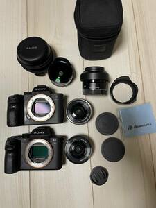 送料無料,売り切り(Q)SONY α7SII ILCE-7SM2 α7III ILCE-7M3 SIGMA A 19mm F2.8 DN E PZ 16-50mm F3.5-5.6 OSS カメラ、ジャンク　まとめ