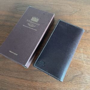 未使用 茶 緑 Whitehouse Cox ホワイトハウス コックス S 9697 LONG WALLET HOLIDAY LINE ブライドル レザー 財布 ロングウォレット UA 21