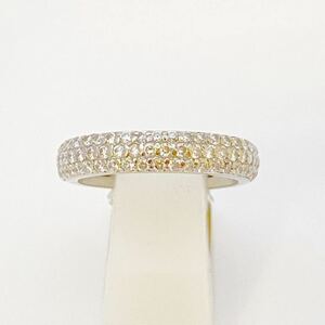 逸品　Ponte Vecchio　ポンテヴェキオ エテルノ　D1.28ct　フルパヴェダイヤモンドリング K18WG 4.3g