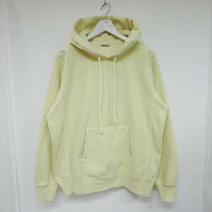 【1円】良好 国内正規 AURALEE オーラリー 20AW SUPER MILLED SWEAT P/O PARKA スウェットパーカー A20AP01SM YELLOW GREEN 黄緑 3