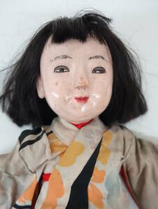 伝統工芸　工芸美術　時代 ＊古い　市松人形　日本人形 　裸人形　着せ替え人形　郷土玩具 ＊ふいご付き　鳴き声が出ます ＊ガラス眼　　