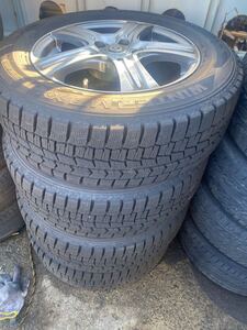 Sk1125 中古 weds VELVA 16インチ 6.5J +40 5穴 DUNLOP 205/65R16 4本セット タイヤ付 社外 中古 WINTER MAX 