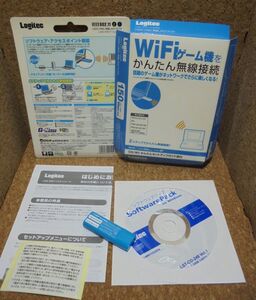 Logitec LAN-WN11/U2DS　USB　無線ラン　WiFiゲーム機をかんたん接続　パッケージカバー以外一式あり／認識確認済み