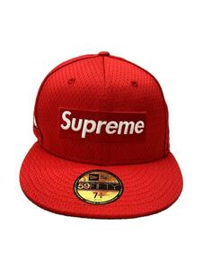 Supreme◆Mesh Box Logo CAP WORLD FAMOUS 2018/キャップ/7 5/8/RED/メンズ