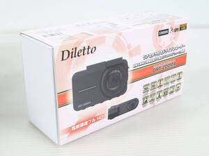 1円～/未使用品★Diletto リアカメラ付きドライブレコーダー DRT-200MA ドラレコ 高解像度フルHD 200万画素 車 録画 C378