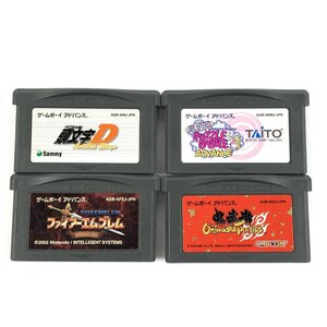 GBA 頭文字D/鬼武者/ファイアーエムブレム/パズルボブル ゲームボーイアドバンスソフト まとめ売り 4本セット＊簡易検査品