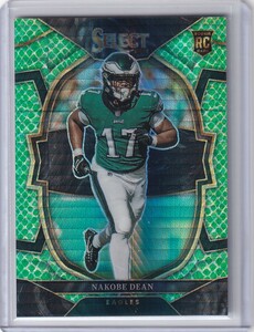 [89枚限定] NFLカード 2022 Panini Select Nakobe Dean RC Dragon Scale Prizm /89 Eagles ルーキー