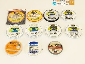 ダイワ タフロン100 5号・デュエル H.D.カーボン 船ハリス 6号・クレハ シーガー 船ハリス 5号 他 計11点 ハリスセット