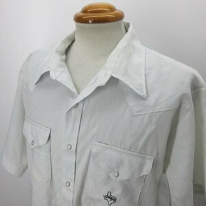 80s 半袖シャツ　ウエスタン　XL グレー　ヴィンテージ　80年代　アメリカ古着　sy3538