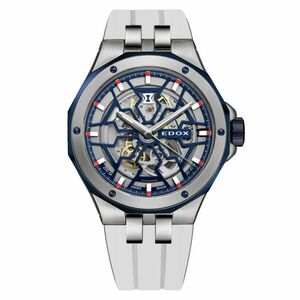 EDOX エドックス デルフィン メカノ ホワイト オートマティック 自動巻き 85303-357BUCAB-BUIRB ホワイト 新品同様 オマケ付