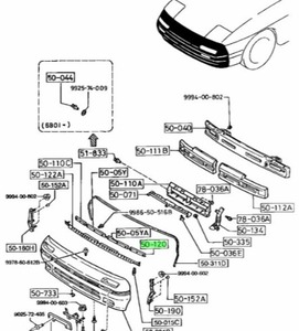 ★超希少 未使用 純正 マツダ フロント バンパー セット プレート(L) 左側 サバンナ RX7 FD3S FC3C FC3S FB3315 FB3316 MAZDA Savanna