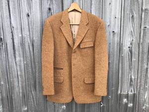 db604 Paul Smith☆ポールスミス/ツイードジャケット/カラー：ブラウン/サイズ：L/ハリスツイード/100% WOOL/ブルゾン/定価：50000円