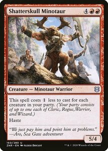 MTG ■赤/英語版■ 《髑髏砕きのミノタウルス/Shatterskull Minotaur》★FOIL★ゼンディカーの夜明け ZNR