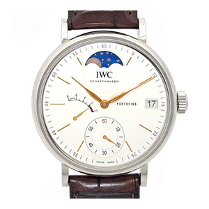 IWC ポートフィノ ハンドワインド ムーンフェイズ スモールセコンド パワーリザーブ IW516401 手巻き ステンレススティール 中古 【時計】