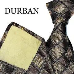 DURBAN ダーバン　シルクネクタイ　ゴールド　日本縫製　シルク100% 光沢