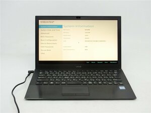 中古ノートパソコン　SONY　VJS131　Core6世代i7　8GB　BIOSまで表示　　白ムラあり　詳細不明　ジャンク品