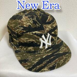 New Era ニューエラ 59FIFTY Corduroy コーデュロイ NY 7 3/8 ニューヨーク・ヤンキース 迷彩 グリーン