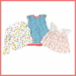 ▲▽PETIT BATEAU(プチバトー)など♪女の子向け子供服3点セット♪サイズ90～95♪ワンピース×カーディガン×チュニック