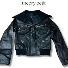 OI-07 Theory petitセオリープチ　ライダース　ジャケット　黒　s