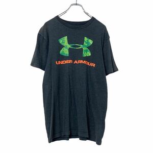 UNDER ARMOUR 半袖 プリント Tシャツ M～ グレー グリーン オレンジ アンダーアーマー ロゴ スポーツ 古着卸 アメリカ仕入 a507-5866