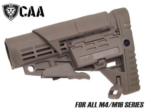 CAA-STK-003DE　CAA Airsoft CBS+ACP コラシブルバットストック+アジャスタブルチークレスト for M4 CAD-STOCK-01-DE