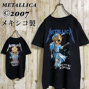 アルスタイル METALLICA メタリカ 両面プリント コピーライト 2007 正規品 ワンオクtaka バンドTシャツ バンT メタルTee ブラック M 古着