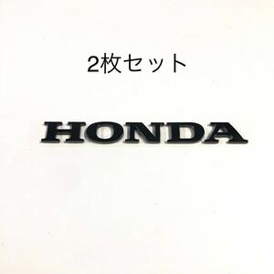 ホンダ ロゴ エンブレム マーク 立体ブラックメッキ 抜き文字 LL GL1800 2枚セット