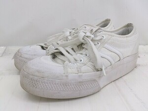 ◇ adidas NIZZA PLATFORM W FV5322 ローカットスニーカー シューズ サイズ24ｃｍ ホワイト レディース E