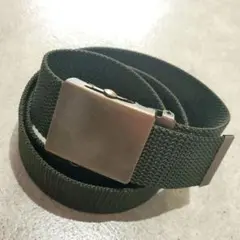 新品military armybeltミリタリーアーミー軍ガチャベルト古着カーキ