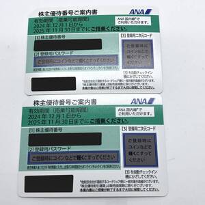 1円スタート #12432 定形郵便110円可 ANA 株主優待券 2枚セット 有効期間 2025年11月30日まで ANAグループ