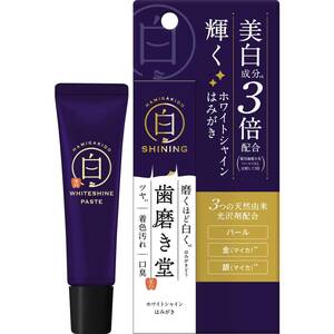 歯磨き堂 薬用 ホワイトシャインペースト フレッシュミント味 30g 歯磨き粉 ホワイトニング ツルツル 虫歯予防