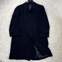 ✨美品✨カシミヤ100％　ロングコート　黒濃紺