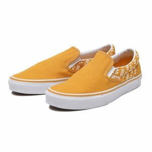 27cm バンズ クラシック スリッポン 黄/ロゴ VN0A4U38WL3 スリップオン CLASSIC SLIP-ON ヴァンズ　VANS