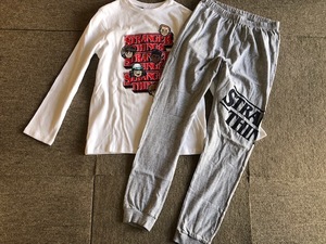 ★新品ZARAザラ×ストレンジャーシングス長袖パジャマ140★白グレー