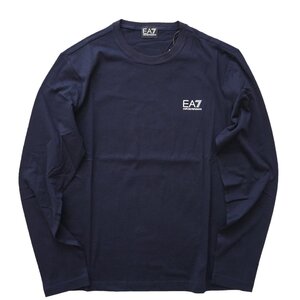 ◆新品◆エンポリオアルマーニ EA7◆マストハブ ロングシーズン活躍 EA7 ワンポイントロゴ 長袖 Tシャツ L 紺◆EMPORIO ARMANI ロンT