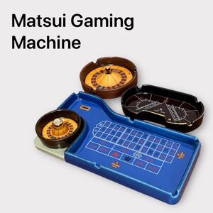 Matsui Gaming Machine MGM カジノ 灰皿 アシュトレー 陶器製 3点セット ルーレット ルーレットテーブル バカラテーブル 極美品