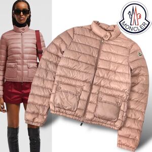 s224 MONCLER 19 モンクレール ダウンジャケット LAN S ライトダウン アウター size1 シャンパンピンク レディース 正規品