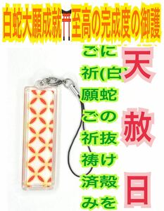 白蛇の抜け殻 スティック 金色 縦長 脱け殻 白蛇のお 守り チャーム ストラップ メモリーオイル【天赦日ご祈祷済み】財布 金運上昇 恋愛 23